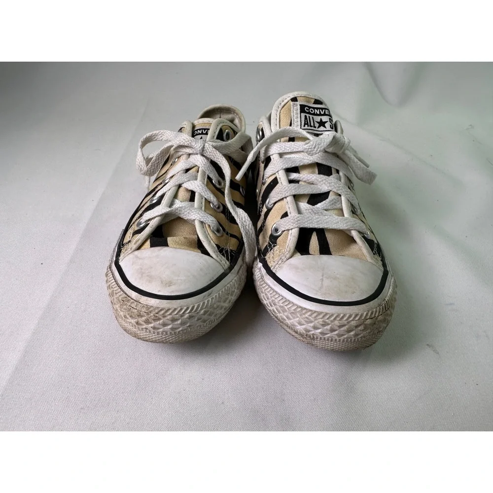 Converse Chuck Taylor All Star Low Zebra Animal Print‎ Little Kids Shoes Sz 13.5